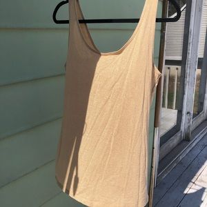 Gold sparkly tank top